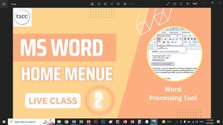 MS Word Home Menu Step III - Class Tutorial 2
