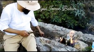 Making tea in a jungle