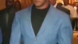 Bodybuilders in suits