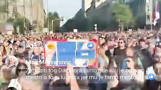 ПРОТЕСТИ  ПРОТИВ ВУЧИЧ В БЕЛГРАД
