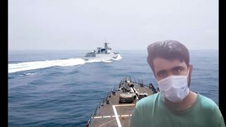 Video shows Chinese war- ship coming near U.S. mis- sile destroyer in Taiwan Strait