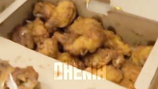 when bts eats fried chicken