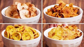 Fruit Chips | Baked Fruit & Veggie Chips 4 Ways | Quick and Easy Recipes