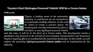 Toyota's Next Hydrogen-Powered Vehicle | Crown Sedan