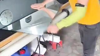 The skillful hands of a craftsman.