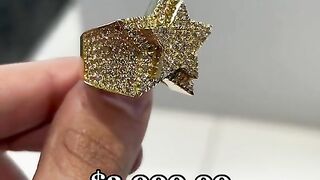 Real Diamond & Solid Gold 3D Star Ring by Ijaz Jewelers