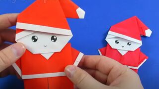 Оригами Дед Мороз из бумаги ???? Поделки на Новый Год своими руками.mp4