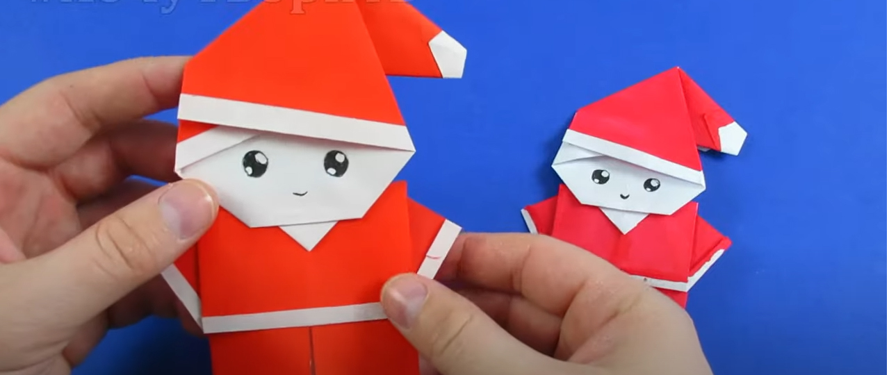 Оригами Дед Мороз из бумаги Поделки на Новый Год своими руками.mp4 Febspot