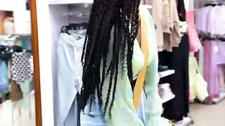 lady caught on camera stealing