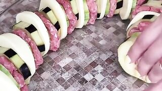 Рецепт# кабачки и баклажаны в соусе