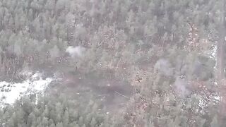Infantry fighting vehicles fighting in the jungle