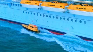 Chasing a cruise ship!