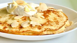 Recette de crêpes sans farine ! Petit-déjeuner diététique sain avec 3 ingrédients!