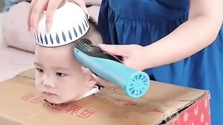 Baby ki hair cutting