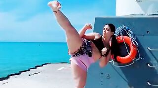 JUDO KARATAY KE PRACTICE ON BEACH.