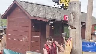 This is what it looks like to be a professional lumberjack athlete