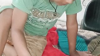 eating desi pure dal  rice