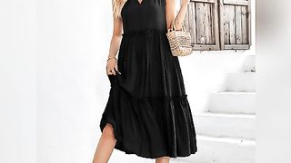 Casual V-neck Sleeveless Fresh Summer Loose Dress For Women | by Rizq | 9 Jun 23