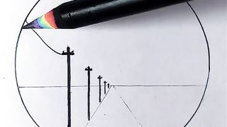 how to draw easy scenery landscape
