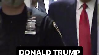 DONALD TRUMP ENTERS COURT
