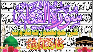 Surah Qiyamah ||سورت القیامہ کے خوبصورت تلاوت سنئیے
