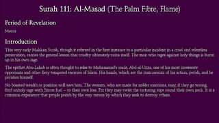 Quran_ 111. Surah Al-Massad (Palm Fiber, Flame)_ Arabic and English translation HD