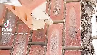 Bricklaying- laying bricks