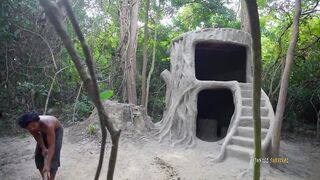 Building Amazing Secret Unique Home Swimming Pool, Jungle Survival Building Skills Amazing ????????