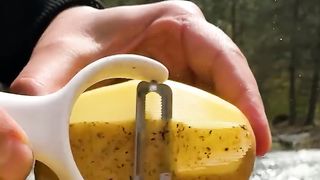 Fırın yok ! Doğada ! Lezzetli Çıtır Çıtır Ekmek Yapmak _ Patatesli Peynirli Ekmek