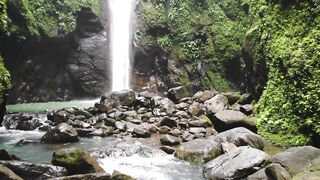 Waterfall drone footage