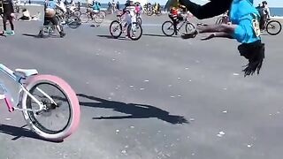 Skilled cyclist and gymnast