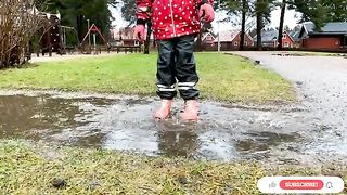 Kids Playing in Rain | Kids Fun in Rain | Rain Rain Go Away