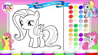 Learn Pony Colors: Educational Coloring Activity for Preschoolers