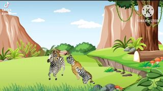 Cheetah and wild horse race