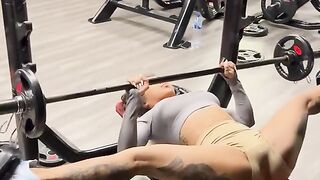 Flexible girl spiritualy yoga and gymnastics workout home 9