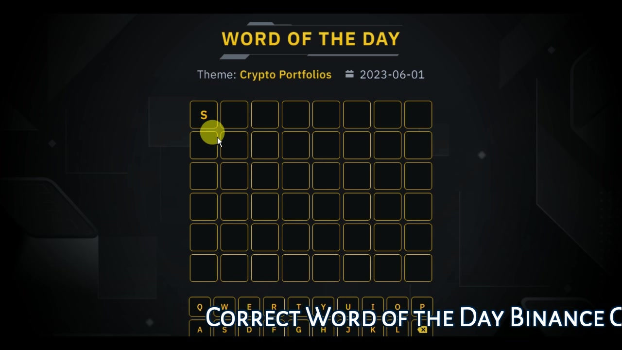 Binance Crypto WORD Answers Today Crypto Word of the day Crypto