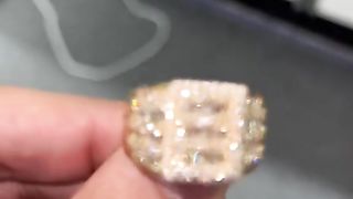 Real Gold & Diamond Baguette Men's Ring by Ijaz Jewelers