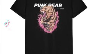 Design graphic pink bear
