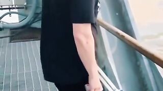 Elon Musk on top of launch tower
