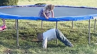 elder brother helps younger sister