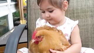 she is so obsessed with her chicken