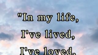 In my life