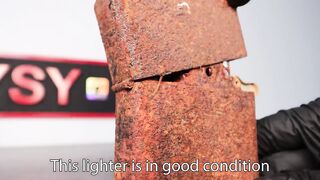 Huge Bismuth Lighter Restoration - ASMR