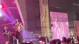 Burna Boy Perform Wakanda theme song "Alone" for the first time in Lagos Nigeria.