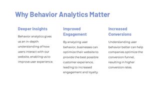 Behavior in Web Analytics