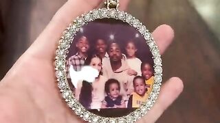 Real Gold & Diamond Custom Picture Pendant
