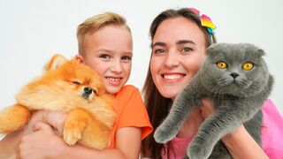 Vlad and Mom exchanged cat and dog pets 2