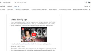 FREE Video editing tips From Youtube Studio