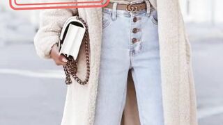 Woman's long fur coat   winter jackets