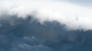 A spectacular shelf cloud filmed over Navarre Beach